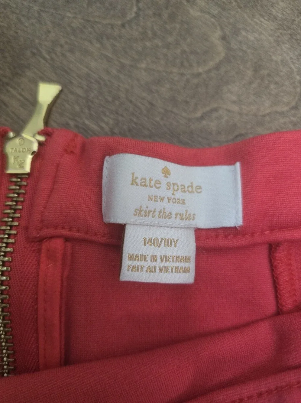 Girls Kate Spade Coral Pink A-Line 'Skirt The Rules' Skirt Sz 10Y